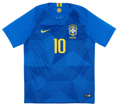 2018 2019 BRAZIL NIKE AWAY NEYMAR JR 10 FOOTBALL SHIRT KIDS SIZE 8-10 YEARS