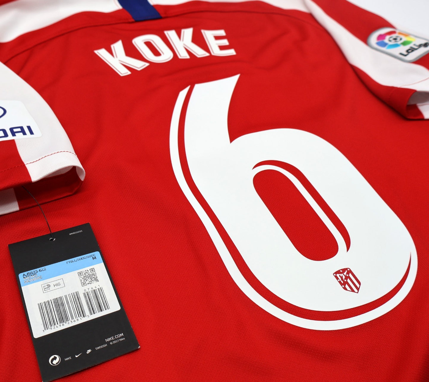 BNWT 2019 2020 ATLETICO MADRID KOKE 6 HOME SHIRT MENS SIZE