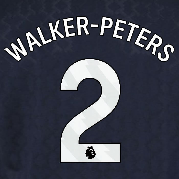 2025 2026 WEST HAM WALKER PETERS 2 OFFICIAL 3RD WHITE PLAYER SIZE NAMESET