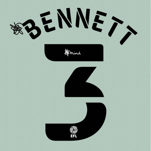 CARDIFF 2020 2021 OFFICIAL BENNETT 3 AWAY PLAYER SIZE NAME SET