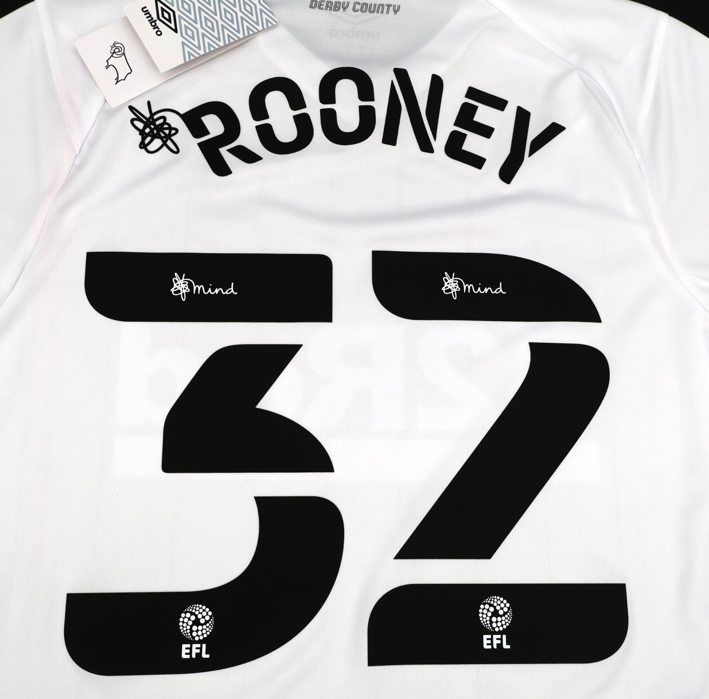 BNWT 2020 2021 DERBY HOME UMBRO FOOTBALL SHIRT ROONEY 32 MEN'S SMALL