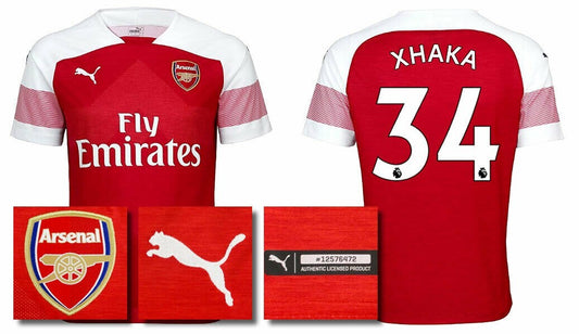 BRAND NEW PUMA ARSENAL HOME  2018 - 2019  XHAKA 34 SS SHIRT MEN'S