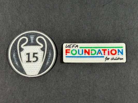 2023 2025 SPORTING ID CHAMPIONS LEAGUE 15 UCL & FOUNDATION KIDS SLEEVE PATCH