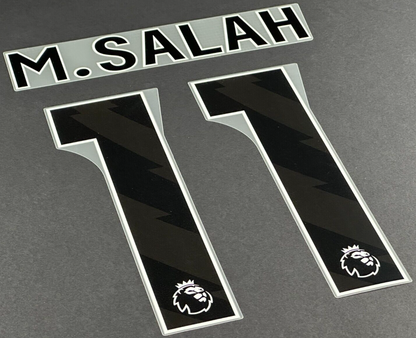 LIVERPOOL 2025/26 M.SALAH 11 OFFICIAL AVERY DENNISON BLACK PLAYER SIZE NAME SET