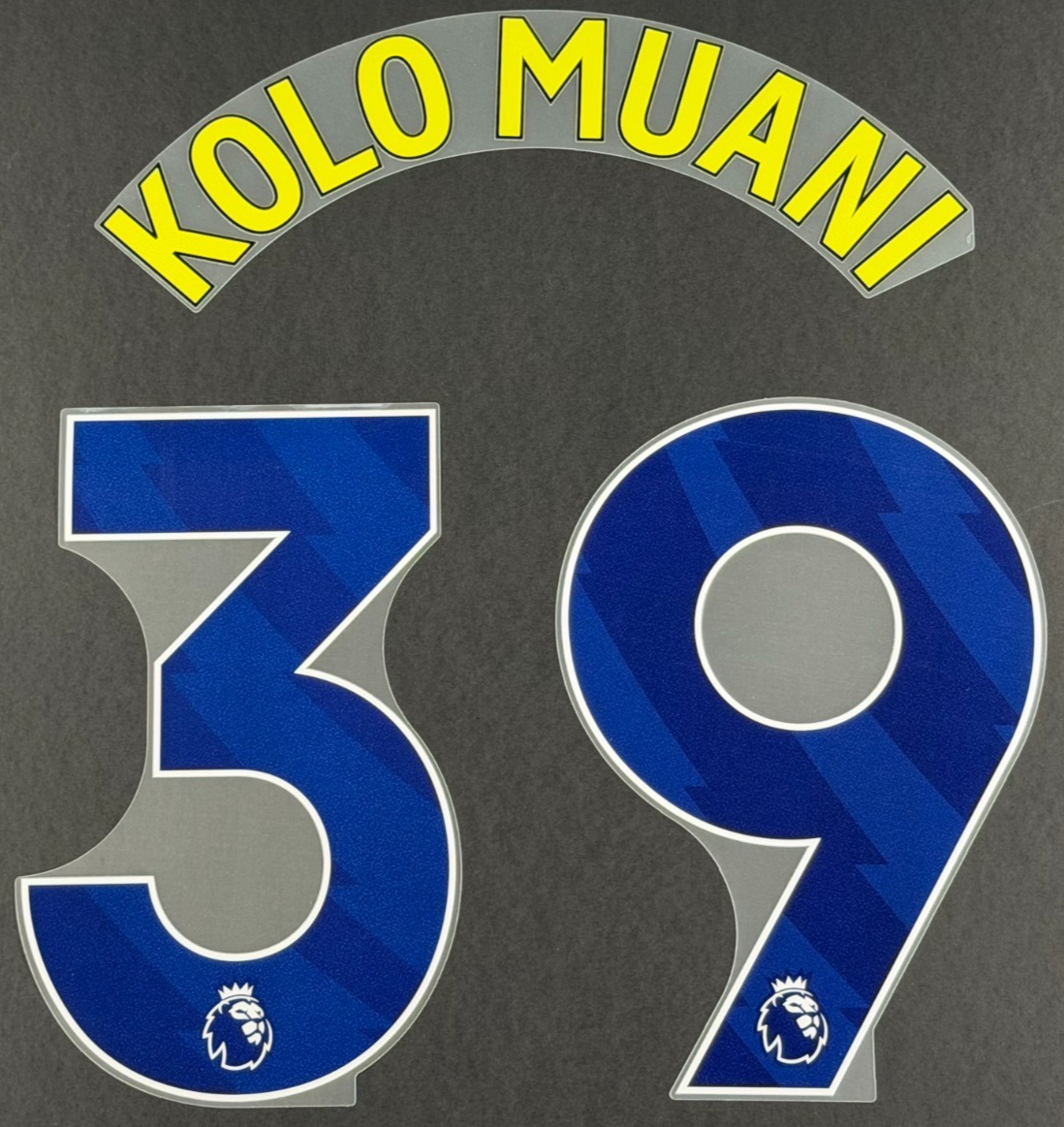 2025 2026 TOTTENHAM KOLO MUANI 39 AVERY DENNISON THIRD PLAYER SIZE NAME SET