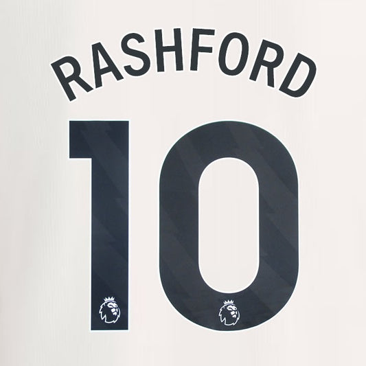 2023 2024 MANCHESTER UNITED RASHFORD 10 3rd BLACK PLAYER SIZE NAMESET