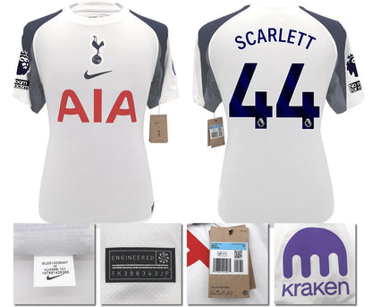 BNWT 2025 2026 TOTTENHAM NIKE HOME SCARLETT 44 + PATCHES SHIRT MEN'S