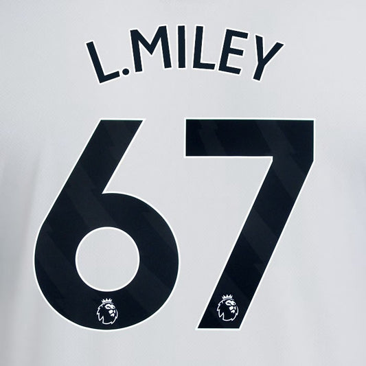 2025 2026 NEWCASTLE L MILEY 67 OFFICIAL BLACK HOME PLAYER SIZE NAME SET