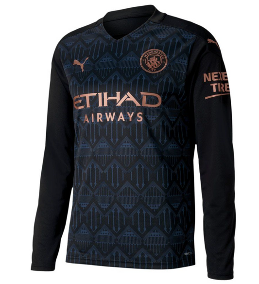 BNWT 2020 2021 MAN CITY PUMA AWAY FOOTBALL LONG SLEEVE SHIRT MENS MEDIUM