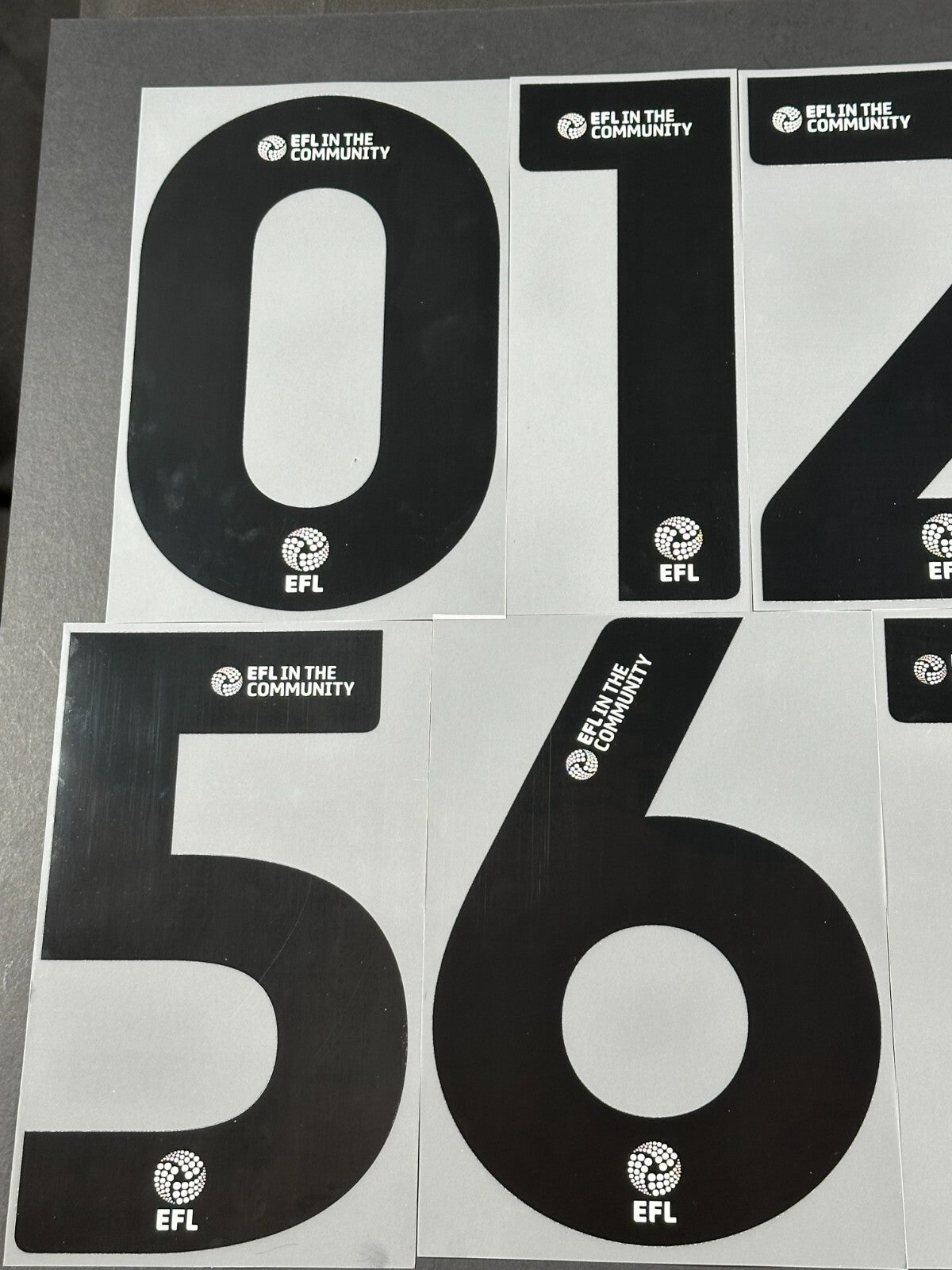 2025 2026 OFFICIAL EFL FOOTBALL LEAGUE BLACK PLAYER SIZE SHIRT NUMBERS