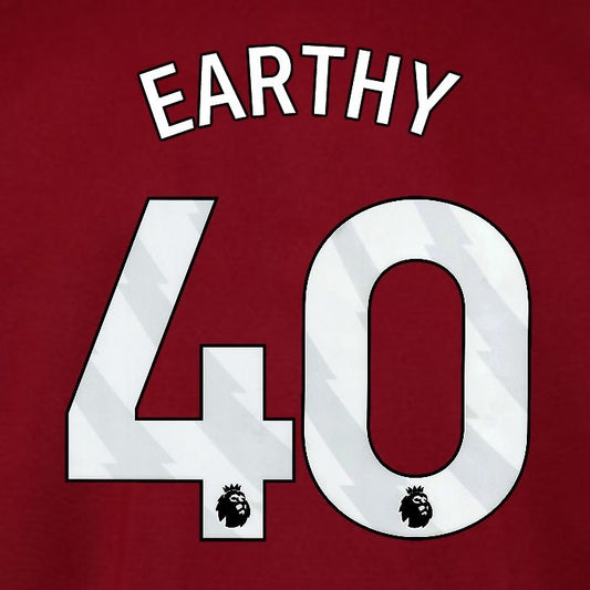 2025 2026 WEST HAM EARTHY 40 OFFICIAL WHITE HOME PLAYER SIZE NAMESET
