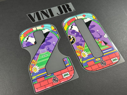 2022 2023 AVERY DENNISON REAL MADRID VINI JR 20 COMMON GOAL PLAYER SIZE NAMESET