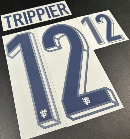 ENGLAND 2024-2025 OFFICIAL SPORTING ID TRIPPIER 12 HOME PLAYER SIZE NAME SET
