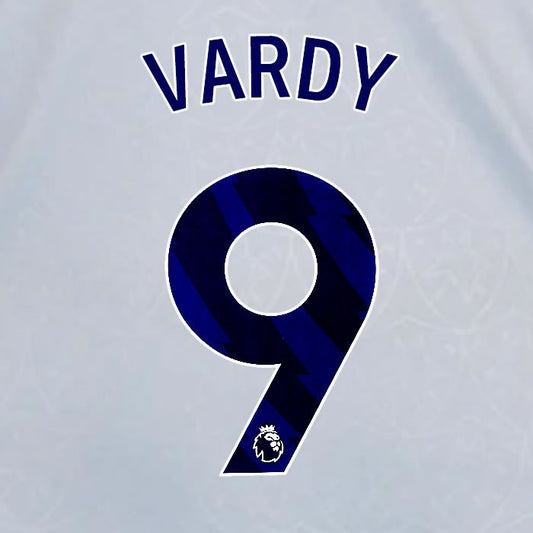 2024 2025 OFFICIAL LEICESTER CITY VARDY 9 BLUE 3RD PLAYER SIZE NAME SET