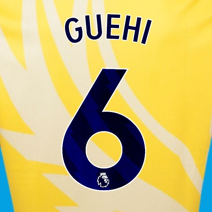 2024 2025 OFFICIAL CRYSTAL PALACE GUEHI 6 BLUE AWAY PLAYER SIZE NAMESET