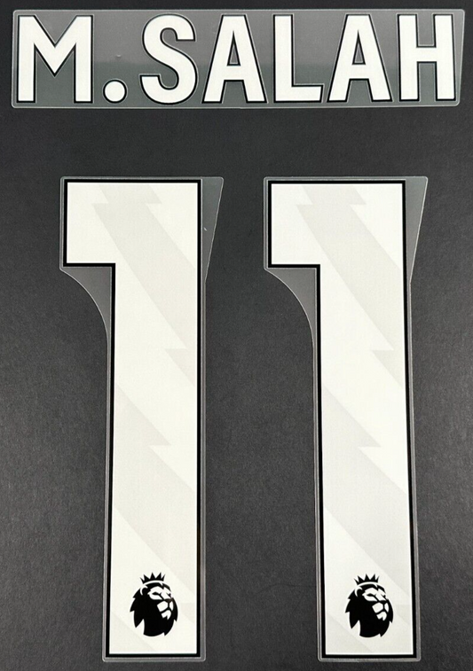 LIVERPOOL 2025/26 M.SALAH 11 OFFICIAL AVERY DENNISON WHITE PLAYER SIZE NAME SET