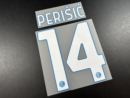 INTER MILAN 2020 2021 PERISIC 14 OFFICIAL HOME WHITE PLAYER SIZE NAMESET