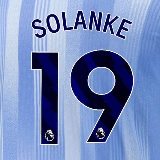2024 2025 TOTTENHAM SOLANKE 19 BLUE AWAY PLAYER SIZE NAME SET