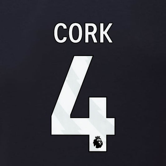 2023 2024 BURNLEY CORK 4 OFFICIAL WHITE 3RD PLAYER SIZE NAMESET