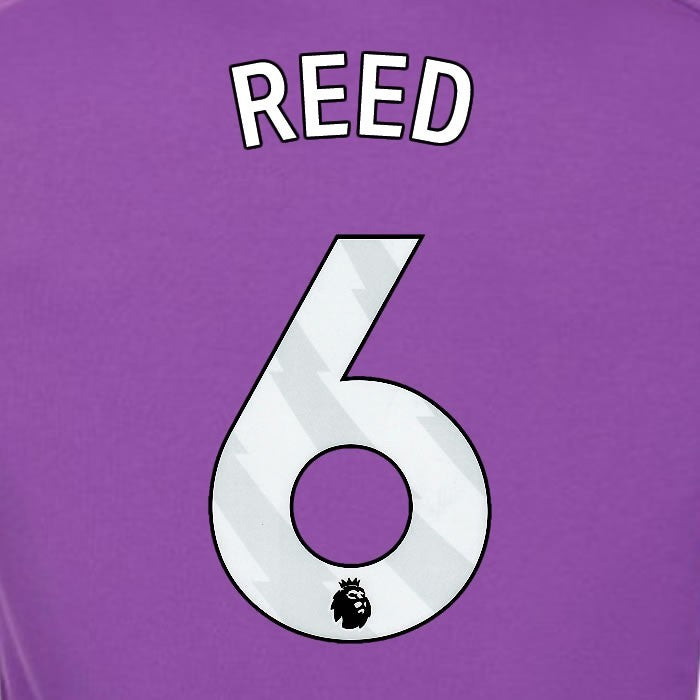 2024 2025 OFFICIAL FULHAM REED 6 WHITE 3RD PLAYER SIZE NAMESET