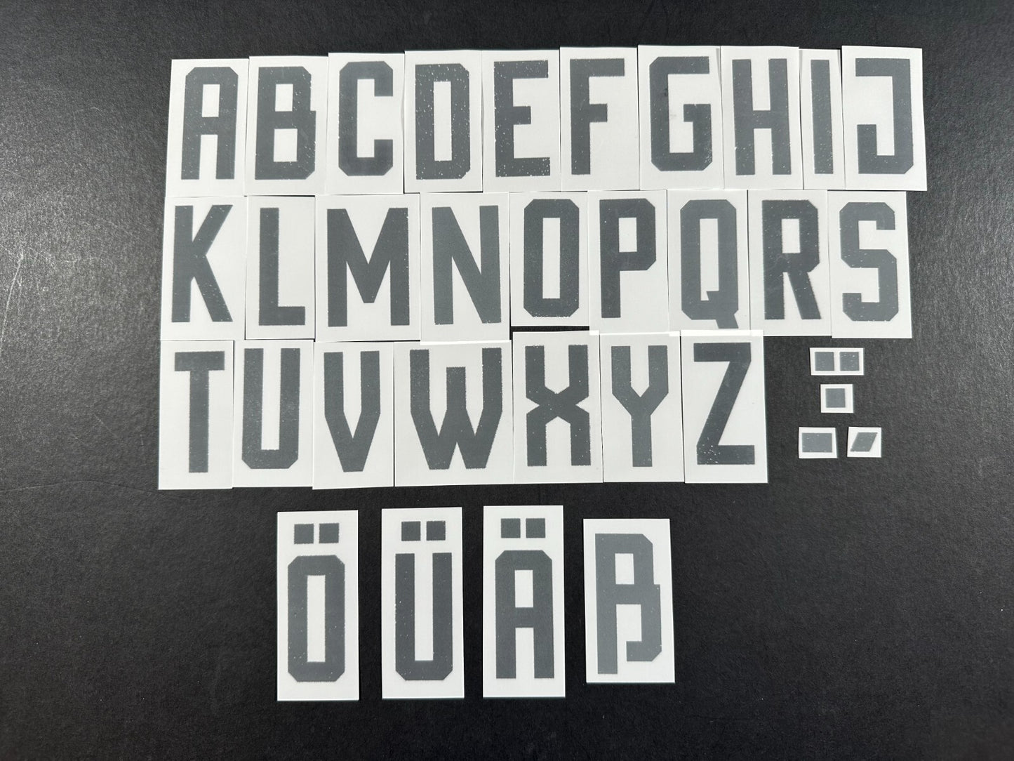 2024 EUROS OFFICIAL GERMANY HOME BLACK PLAYER SIZE LETTERS 50MM