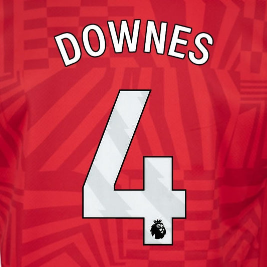 2024 2025 OFFICIAL SOUTHAMPTON DOWNES 4 WHITE HOME PLAYER SIZE NAME SET