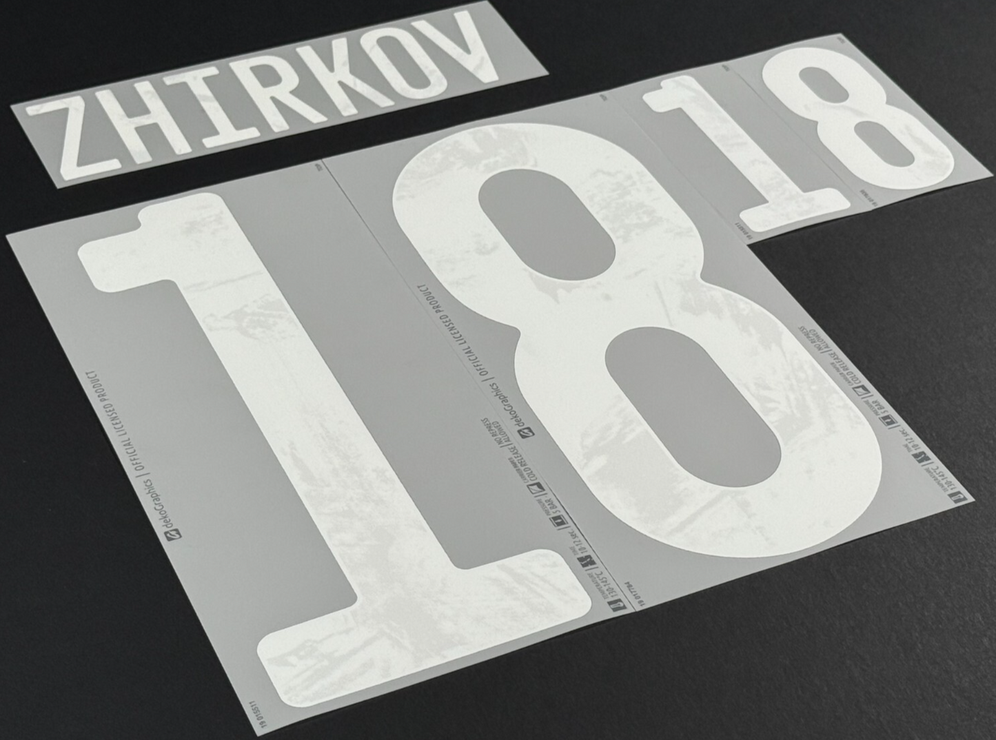 RUSSIA 2020 / 2021 OFFICIAL ZHIRKOV 18 WHITE PLAYER SIZE NAMESET 265MM