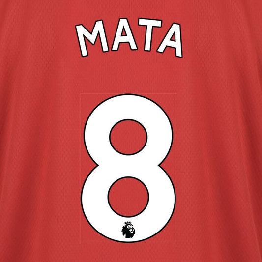 2019 2020 MAN UNITED MATA 8 AVERY DENNISON WHITE PLAYER SIZE NAMESET