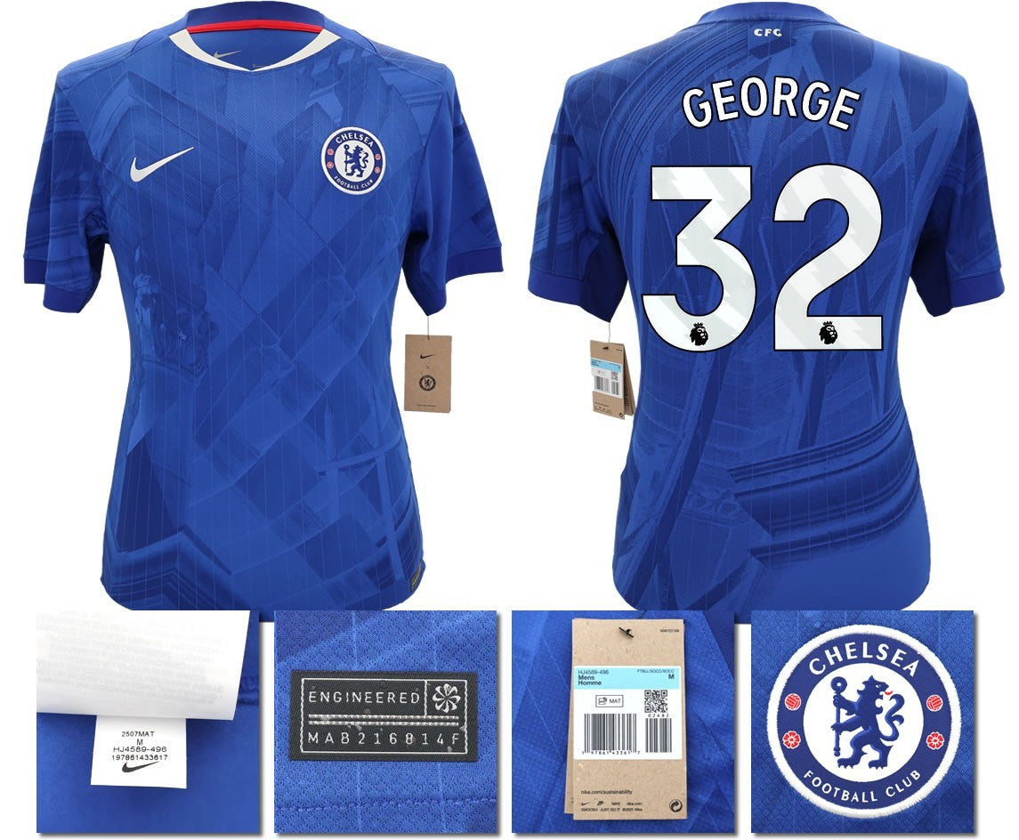 BNWT 2025 2026 CHELSEA NIKE HOME GEORGE 32 FOOTBALL SHIRT MEN'S