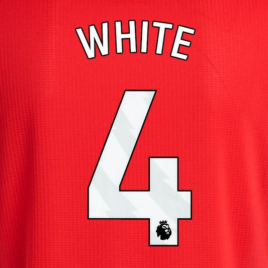 2024 2025 ARSENAL WHITE 4 WHITE HOME OFFICIAL PLAYER SIZE NAMESET