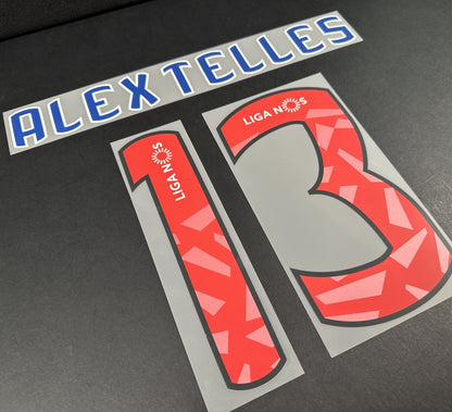 FC PORTO 2019 2021 OFFICIAL ALEX TELLES 13 HOME PLAYER SIZE NAMESET