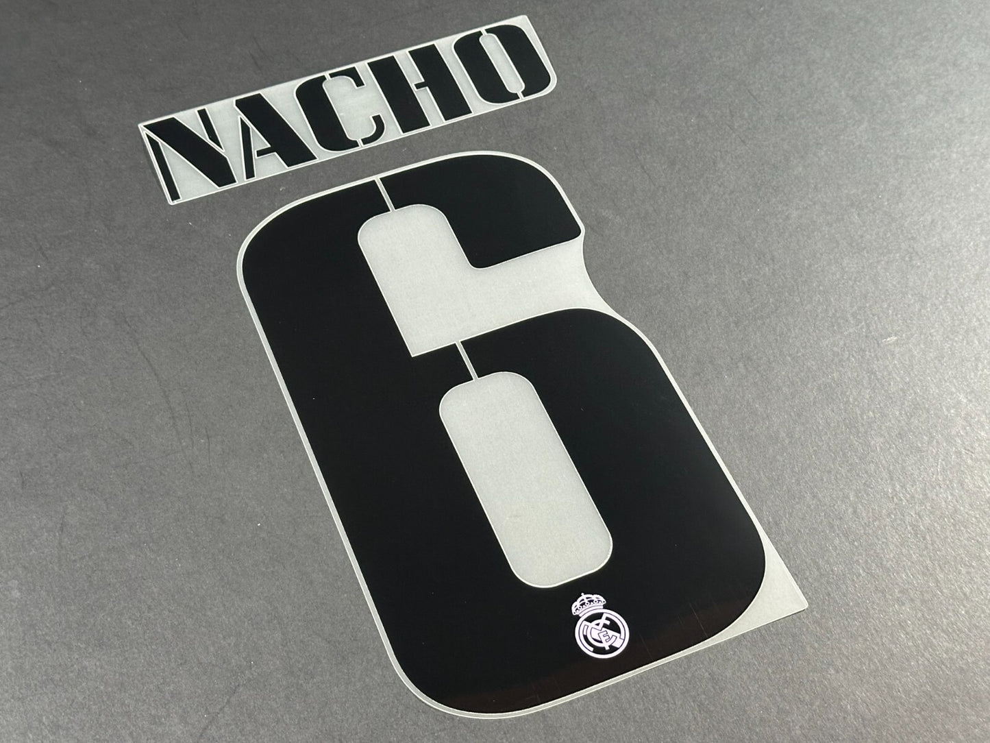 2022 2023 AVERY DENNISON REAL MADRID NACHO 6 HOME PLAYER SIZE NAMESET