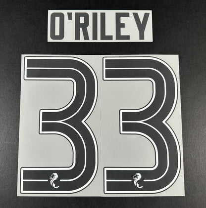 CELTIC 2023-2025 OFFICIAL SPORTING ID O'RILEY 33 HOME PLAYER SIZE NAME SET