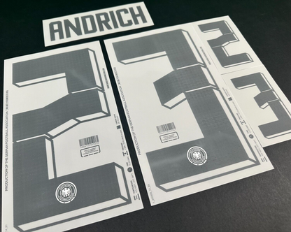 GERMANY 2024 2025 OFFICIAL NAME & NUMBERING ANDRICH 23 HOME PLAYER SIZE NAMESET