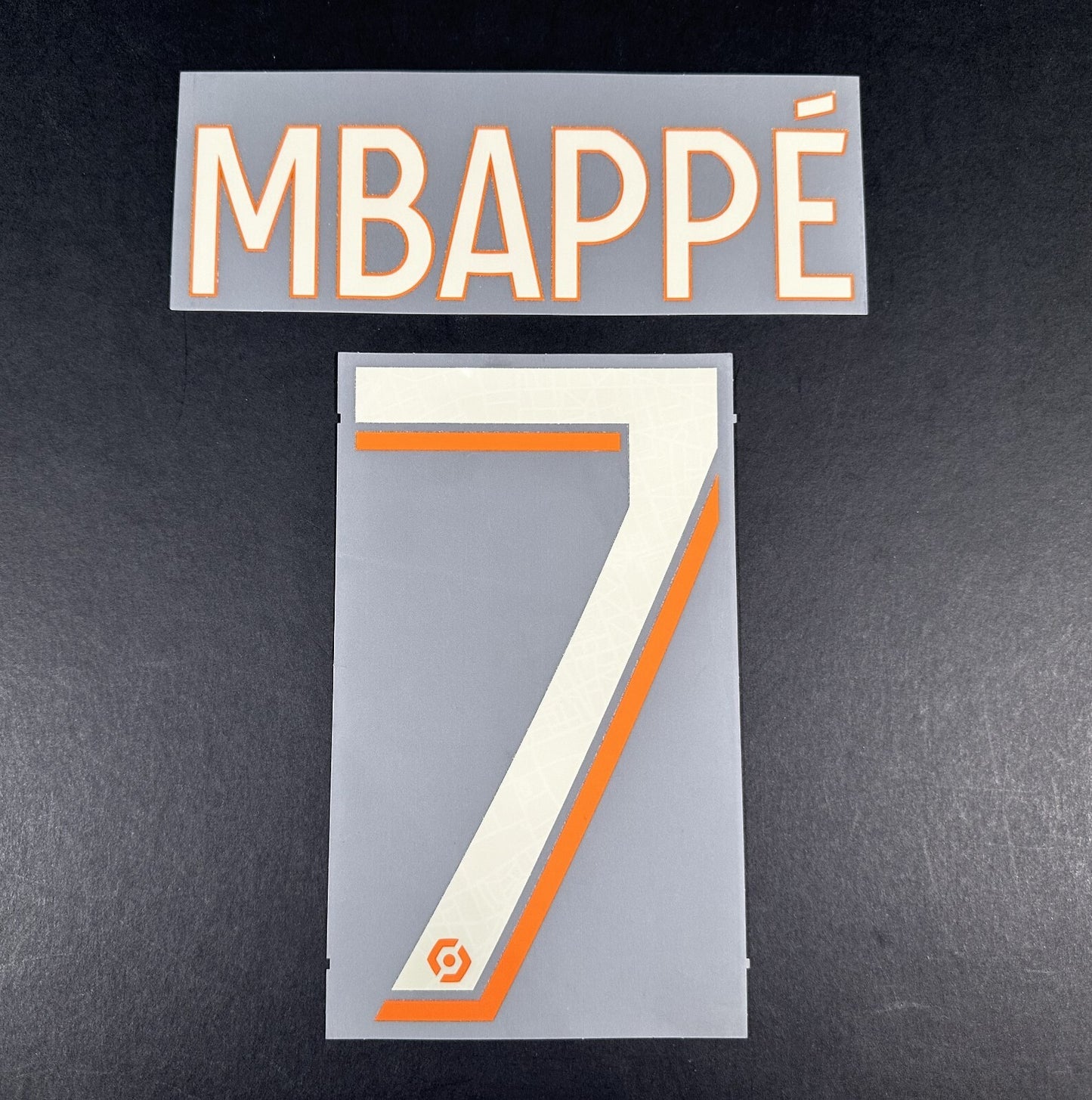2023 2024 PSG MBAPPE 7 OFFICIAL MONBLASON 3rd THIRD PLAYER SIZE NAME SET