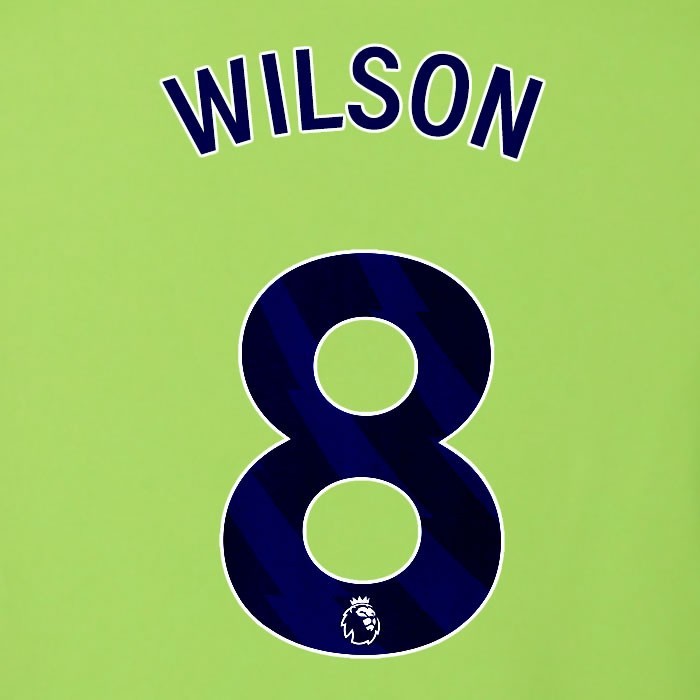 2025 2026 OFFICIAL FULHAM WILSON 8 BLUE AWAY PLAYER SIZE NAMESET