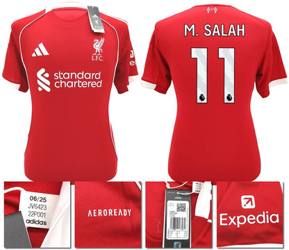 BNWT 2025 2026 LIVERPOOL ADIDAS HOME SHIRT M. SALAH 11 + PACTHES MEN'S