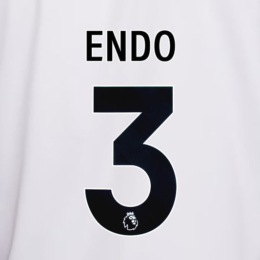 2023 2024 OFFICIAL LIVERPOOL ENDO 3 BLACK AWAY PLAYER SIZE NAMESET