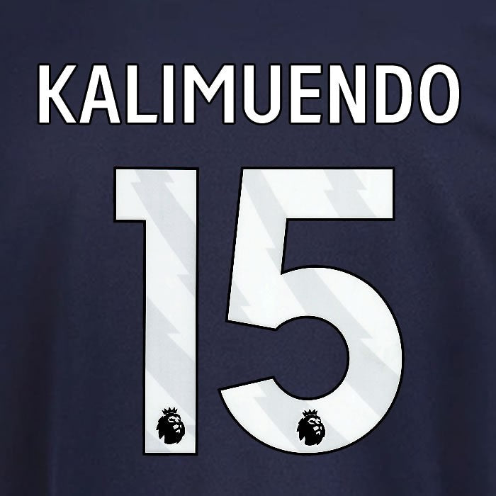 2025 2026 OFFICIAL NOTTINGHAM KALIMUENDO 15 WHITE 3RD PLAYER SIZE NAMESET