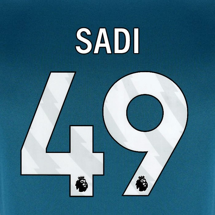 2024 2025 BOURNEMOUTH SADI 49 WHITE 3RD PLAYER SIZE NAME SET