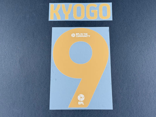 BIRMINGHAM 2025 2026 OFFICIAL HOME KYOGO 9 PLAYER SIZE NAMESET
