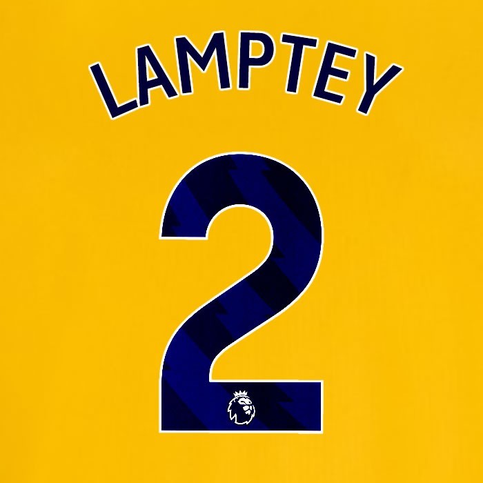 2024 2025 OFFICIAL BRIGHTON LAMPTEY 2 AWAY BLUE PLAYER SIZE NAMESET