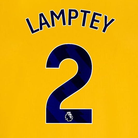 2024 2025 OFFICIAL BRIGHTON LAMPTEY 2 AWAY BLUE PLAYER SIZE NAMESET