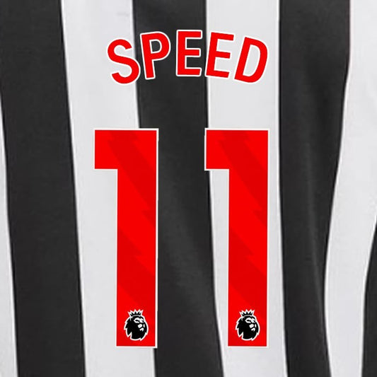 2023 2024 NEWCASTLE SPEED 11 OFFICIAL RED HOME PLAYER SIZE NAME SET