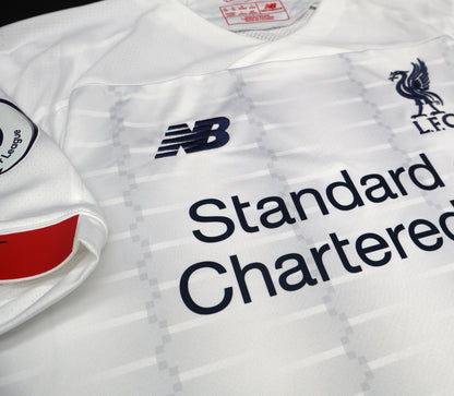 BNWT 19 20 NEW BALANCE LIVERPOOL AWAY SHIRT M. SALAH 11 + PATCH MENS SIZE MEDIUM