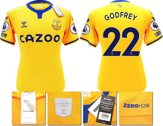 BNWT 2020 2021 HUMMEL EVERTON AWAY SHIRT MEN'S GODFREY 22 + PATCHES