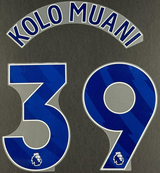 2025 2026 TOTTENHAM KOLO MUANI 39 AVERY DENNISON HOME PLAYER SIZE NAME SET 250MM
