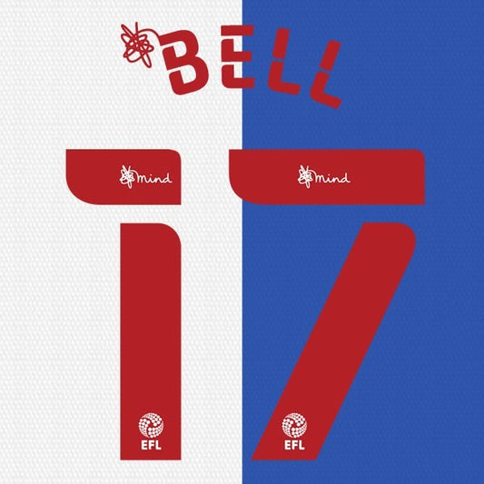 BLACKBURN 2020 2021 OFFICIAL BELL 17 HOME PLAYER SIZE NAME SET