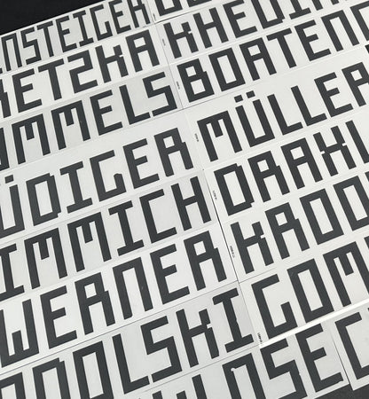 2018 2019 OFFICIAL GERMANY HOME BLACK PLAYER NAME BLOCKS 50MM