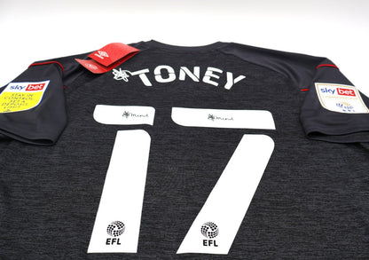 BNWT 2020 2021 UMBRO BRENTFORD AWAY SHIRT TONEY 17 + PATCHES MEN'S MEDIUM